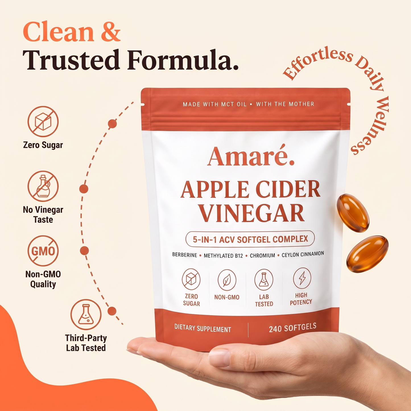 Apple Cider Vinegar 750mg with MCT Oil