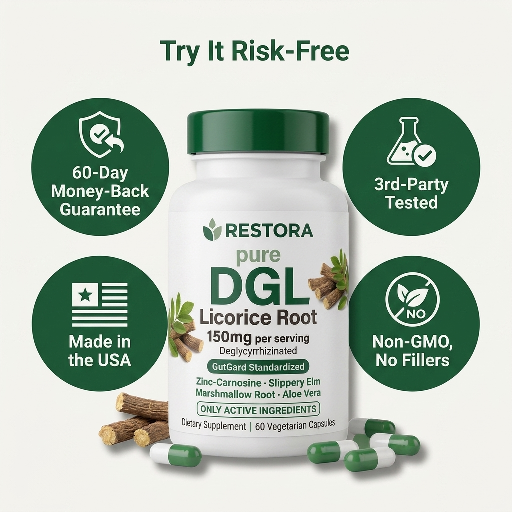 Pure DGL Licorice Root + Zinc-Carnosine Capsules