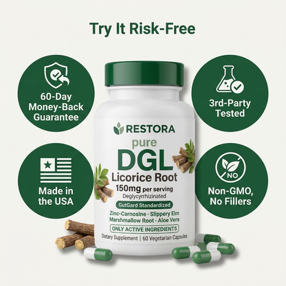 Pure DGL Licorice Root + Zinc-Carnosine Capsules